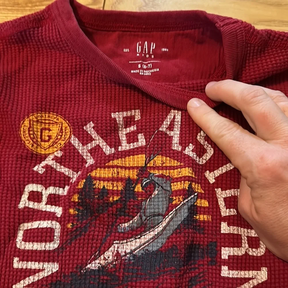 Gap Boys Thermal Long Sleeve Tee, Sz Small (6/7)